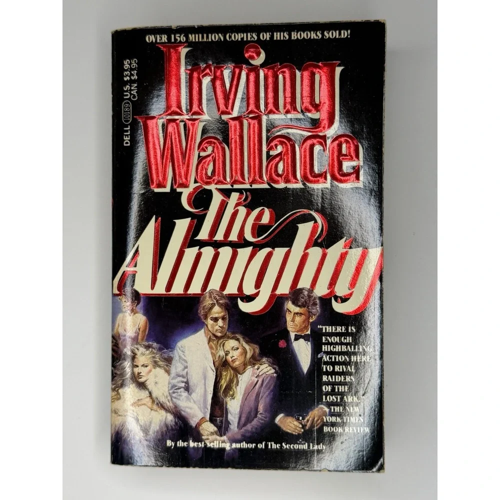 Irving Wallace The Almighty Paperback Dell Publishing Thriller First Edition